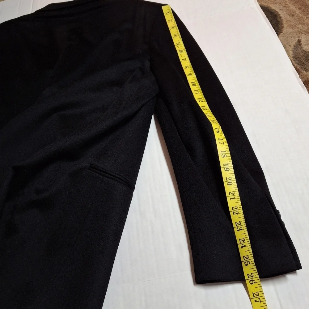 Hathaway Platinum Cashmere Black Suit Blazer Sportcoat Italy   Men Size 44L